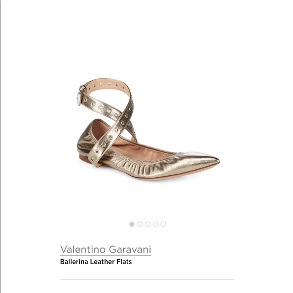 valentino gold flats